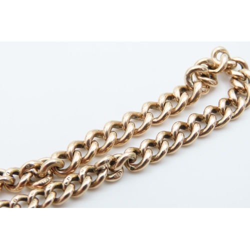 1205 - 9 Carat Yellow Gold Albert Chain or Bracelet 18cm Long Lobster Clasp