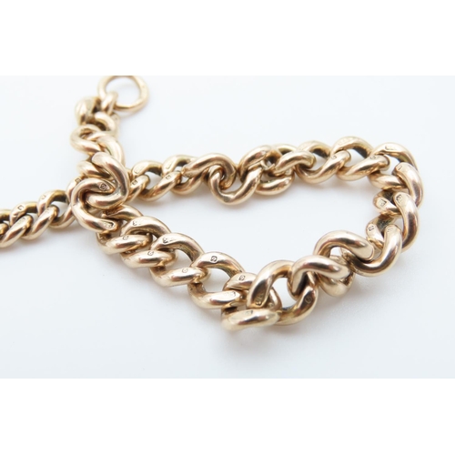 1205 - 9 Carat Yellow Gold Albert Chain or Bracelet 18cm Long Lobster Clasp