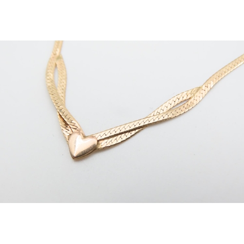 1209 - 9 Carat Yellow Gold Flat Weave Ladies Necklace