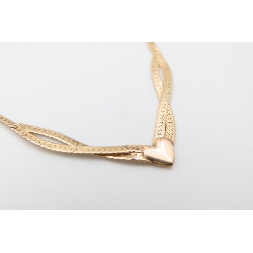 1209 - 9 Carat Yellow Gold Flat Weave Ladies Necklace