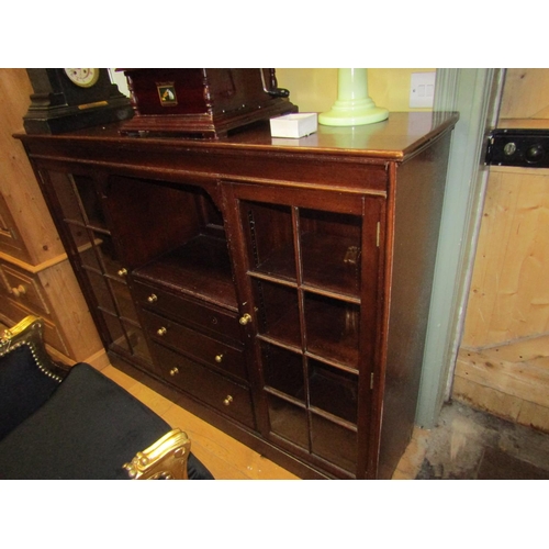 121 - Twin Door Side Cabinet Three Central Drawers Approximately 6ft Inches Wide x 4ft 2 Inches High Good ... 