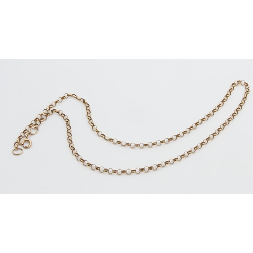 1216 - 9 Carat Yellow Gold Necklace Interlinking For 40cm Long