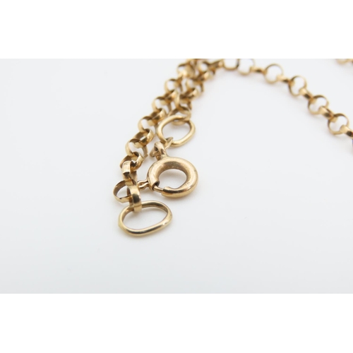 1216 - 9 Carat Yellow Gold Necklace Interlinking For 40cm Long