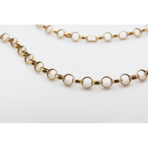 1216 - 9 Carat Yellow Gold Necklace Interlinking For 40cm Long