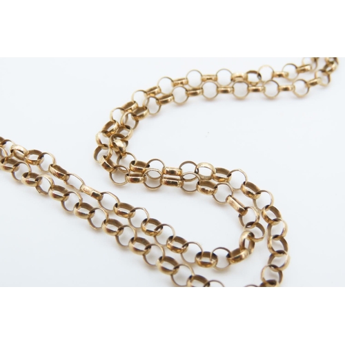 1216 - 9 Carat Yellow Gold Necklace Interlinking For 40cm Long