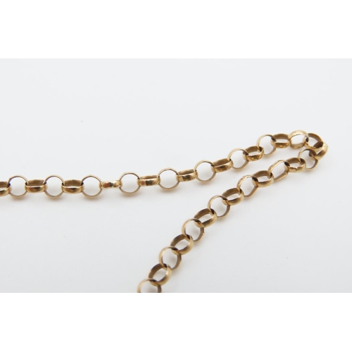 1216 - 9 Carat Yellow Gold Necklace Interlinking For 40cm Long