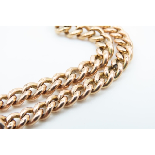 1218 - 9 Carat Rose Gold T-Bar Bracelet or Albert Chain 18cm Long