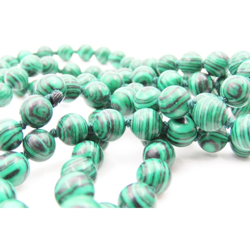 1233 - Malachite Single Strand Bead Necklace and Another Two Items in Lot