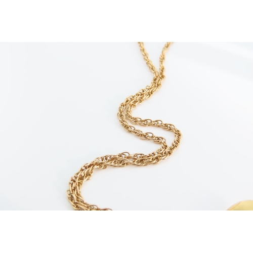 1299 - 9 Carat Yellow Gold Pendant Necklace Pearl Decorated Pendant 1cm Diameter 9 Carat Yellow Gold Chain ... 