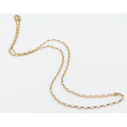 1308 - 9 Carat Yellow Gold Necklace Interlinking Form 44cm Long