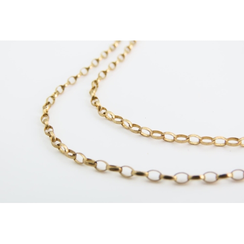 1308 - 9 Carat Yellow Gold Necklace Interlinking Form 44cm Long