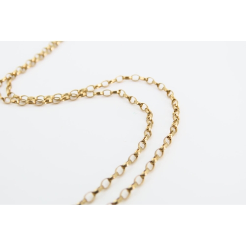 1308 - 9 Carat Yellow Gold Necklace Interlinking Form 44cm Long