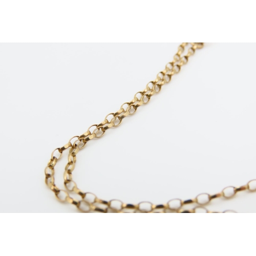 1308 - 9 Carat Yellow Gold Necklace Interlinking Form 44cm Long