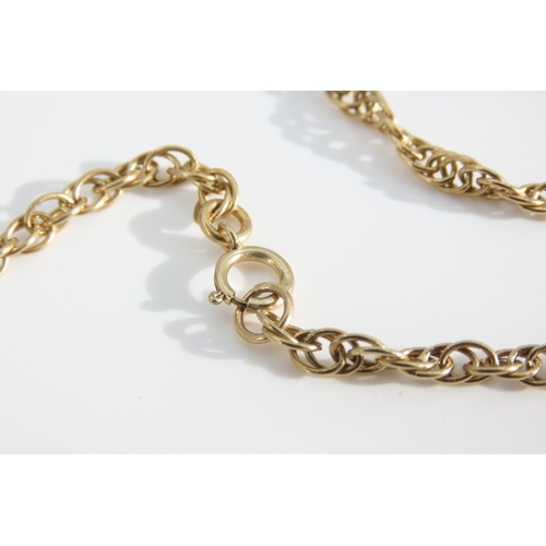 1327 - 9 Carat Yellow Gold Ladies Necklace Interlinking Form 56cm Long