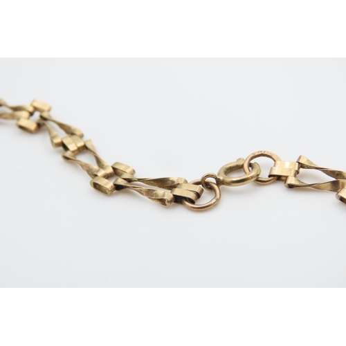 1374 - 9 Carat Yellow Gold Link Necklace 38cm Long