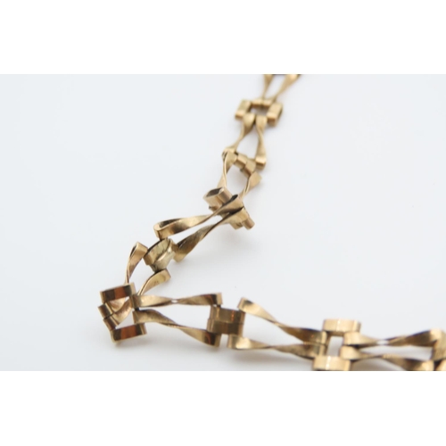 1374 - 9 Carat Yellow Gold Link Necklace 38cm Long