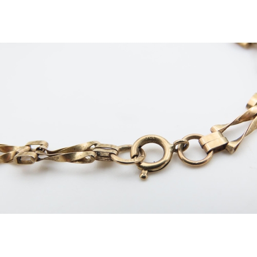 1374 - 9 Carat Yellow Gold Link Necklace 38cm Long