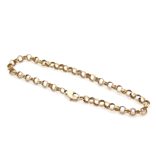 1375 - 9 Carat Yellow Gold Link Form Ladies Bracelet 17cm Long