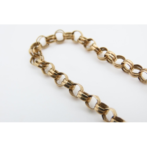 1375 - 9 Carat Yellow Gold Link Form Ladies Bracelet 17cm Long