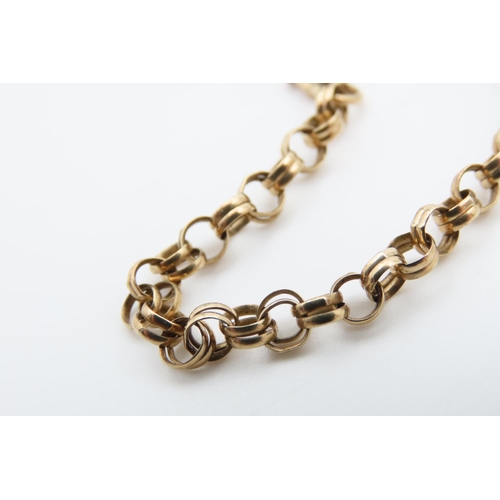 1375 - 9 Carat Yellow Gold Link Form Ladies Bracelet 17cm Long