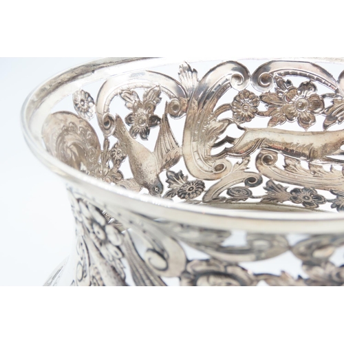 1426 - Silver Dish Ring Various Irish Motifs Including Wolf Hound and Stag etc Rocco Form 20cm Diameter x 1... 