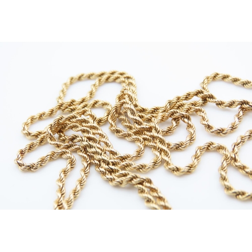 1465 - 18 Carat Yellow Gold Ladies Long Guard Robe Twist Chain 74cm Long 29.5 Grams Weight