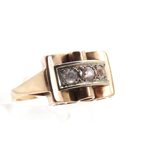 1469 - Three Stone 18 Carat Gold Diamond Ring