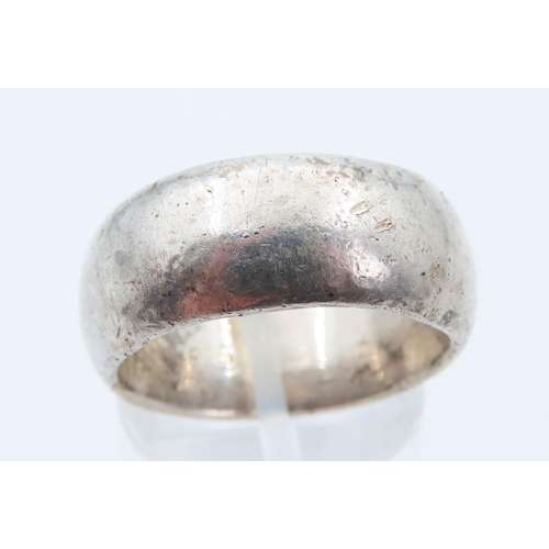 1476 - Silver Ladies Band Ring Size R