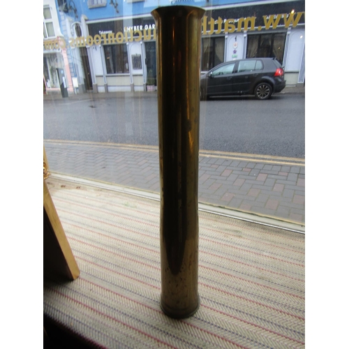 148 - Brass Artillery Shell Now Converted for use as Stick and Umbrella Stand Approximately 28 Inches High