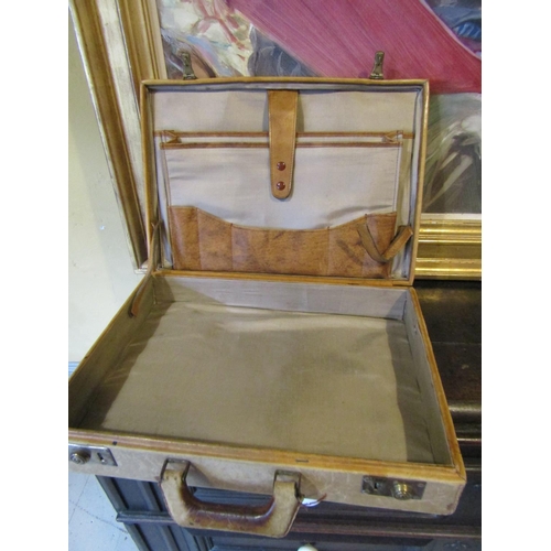 149 - Leather Briefcase, Leather Suitcase, Leather Collarcase and Leather Bound Doctors Measure Four Piece... 