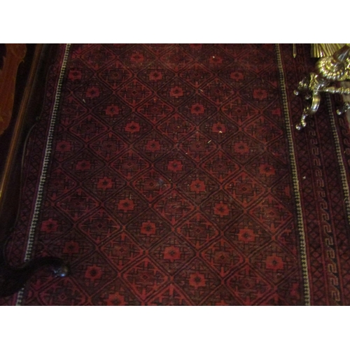 152 - Persian Pure Wool Rug Burgundy Ground Approximately 6ft Long