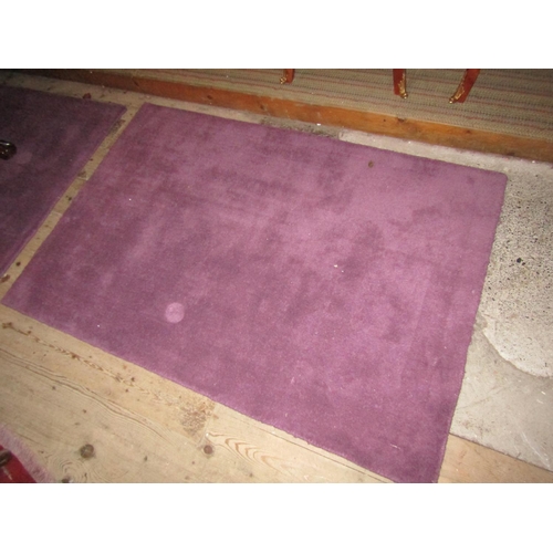 154 - Pure Wool Rug Pale Purple Ground Approximately 5ft Long x 4ft Wide