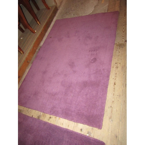 154 - Pure Wool Rug Pale Purple Ground Approximately 5ft Long x 4ft Wide