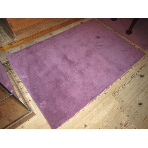 155 - Pure Wool Rug Pale Purple Ground Approximately 5ft Long x 4ft Wide