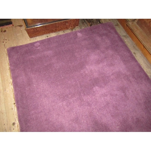 155 - Pure Wool Rug Pale Purple Ground Approximately 5ft Long x 4ft Wide