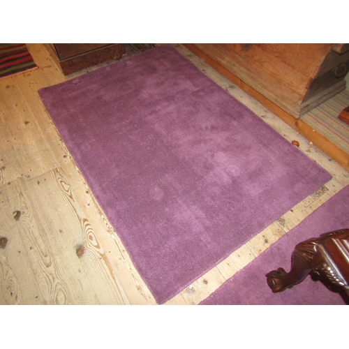 155 - Pure Wool Rug Pale Purple Ground Approximately 5ft Long x 4ft Wide