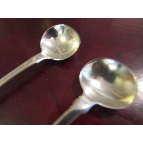 169 - Pair of Georgian Silver Condiment Spoons Hallmarked London 1833 BM