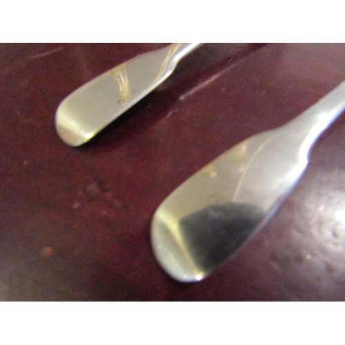 169 - Pair of Georgian Silver Condiment Spoons Hallmarked London 1833 BM