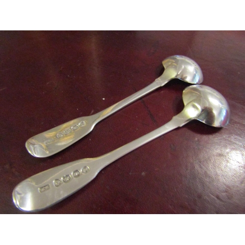 169 - Pair of Georgian Silver Condiment Spoons Hallmarked London 1833 BM