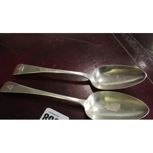 177 - Pair of Silver Dessert Spoons