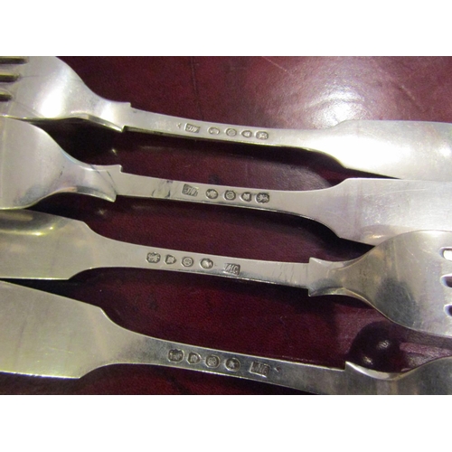 178 - Set of Four Silver Forks Attractively Detailed