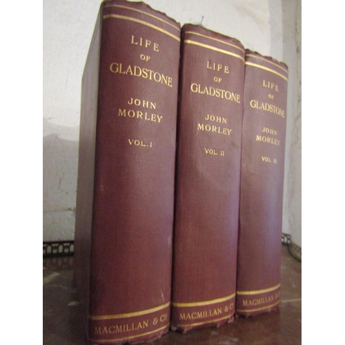 185 - Three Antiquarian Volumes Life of Gladstone by John Morley