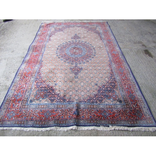 190 - Large Persian Pure Wool Rug Central Medallion Motif Patterned Boarders Approximately 12ft 6 Inches L... 