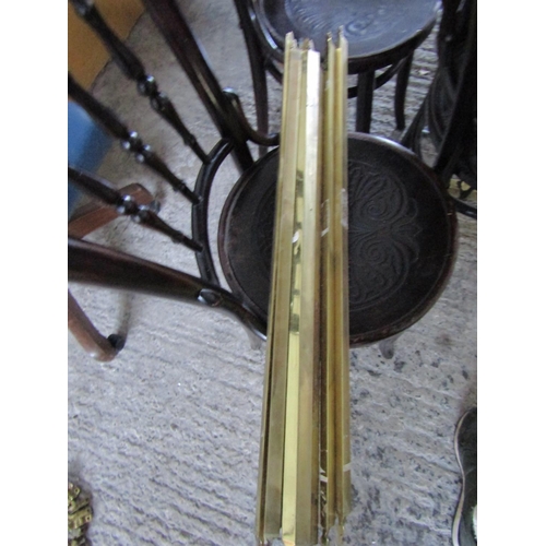 200 - Matching Set of Cast Brass Stair Rails with Shaped End Decoration Quantity as Photographed