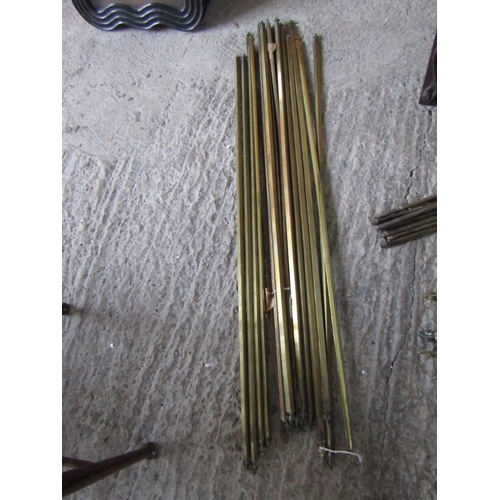 201 - Collection of Cast Brass Stair Rods Shaped End Decoration Quantity as Photographed