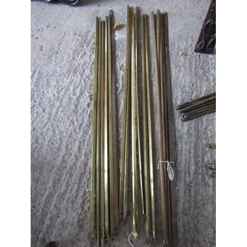 201 - Collection of Cast Brass Stair Rods Shaped End Decoration Quantity as Photographed