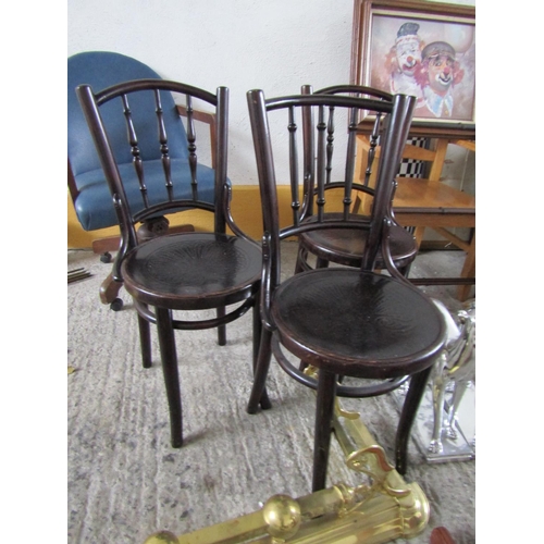 204 - Three Antique Bentwood Chairs Good Construction