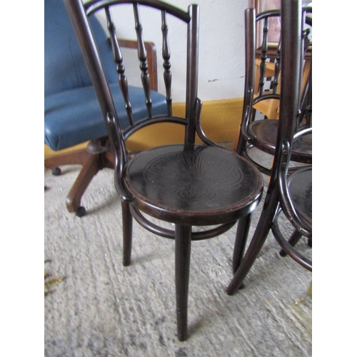 204 - Three Antique Bentwood Chairs Good Construction