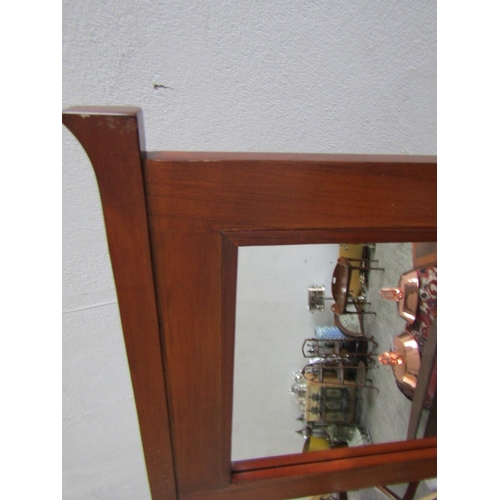 215 - Hardwood Cheval Floor Mirror Restrained Design Approximately 6ft High x 16 Inches Wide