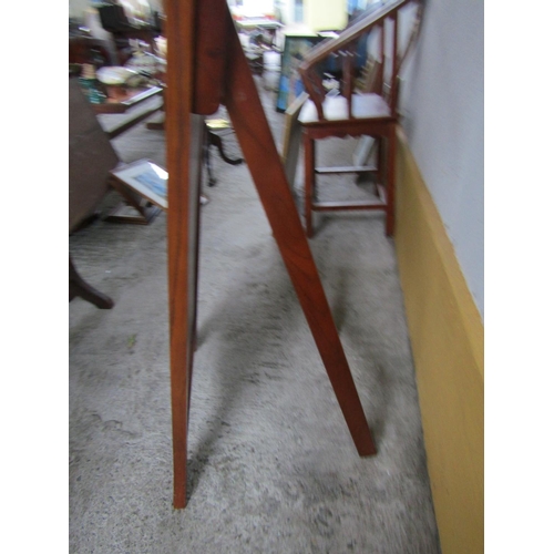 215 - Hardwood Cheval Floor Mirror Restrained Design Approximately 6ft High x 16 Inches Wide